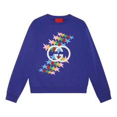 Толстовка GUCCI SS21 Rainbow Stars Crewneck &apos;Purple&apos;, фиолетовый