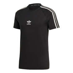 Футболка adidas originals Stripe Logo Micro Mark Round Neck Casual Short Sleeve Black, черный