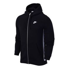 Куртка Nike Logo Fleece Stay Warm Casual Sports Hooded Jacket Black, черный