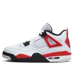 Кроссовки (GS) Air Jordan 4 Retro &apos;Red Cement&apos;, белый Nike