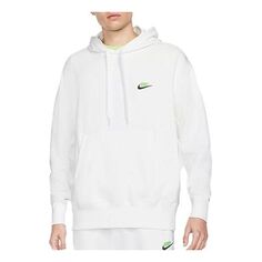 Толстовка Nike Sportswear French Terry Embroidered Logo hooded Long Sleeves White, белый