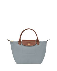 Маленькая нейлоновая сумка-тоут Le Pliage Original с верхней ручкой Longchamp, цвет Gray