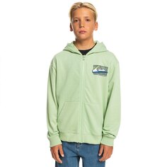 Толстовка Quiksilver Retro Fade Youth Full Zip, зеленый