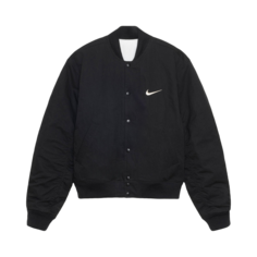 Куртка Stussy x Nike Reversible Varsity &apos;Black/Sail&apos;, черный