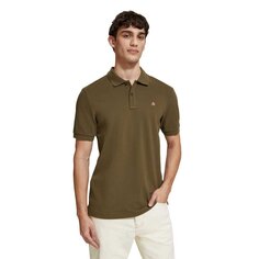 Поло с коротким рукавом Scotch &amp; Soda Essential Organic Cotton Pique Polo, коричневый