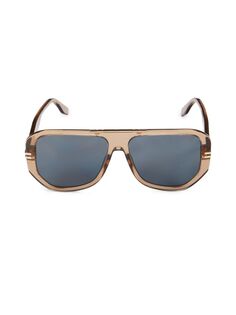 Овальные солнцезащитные очки 59MM Marc Jacobs, коричневый
