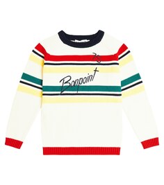 Хлопковый свитер florencio с логотипом Bonpoint, белый