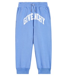 Спортивные брюки из хлопкового джерси с логотипом Givenchy, синий
