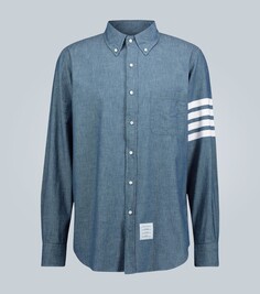 Рубашка 4-bar из шамбре Thom Browne, синий