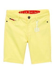 Джинсовые шорты с логотипом и подвеской Elie Balleh, желтый