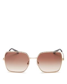 Женские квадратные солнцезащитные очки, 57 мм Dolce &amp; Gabbana, цвет Gold