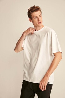 Мужская футболка оверсайз Jett из 100% хлопка с плотной текстурой GRIMELANGE, белый