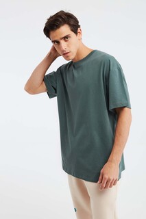 Мужская футболка оверсайз Jett из 100% хлопка с плотной текстурой GRIMELANGE, зеленый