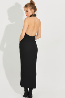 Женское черное платье макси без рукавов с открытой спиной EY2589 Cool &amp; Sexy, черный