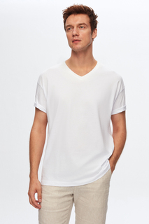 Облегающая белая футболка из 100 % хлопка D&apos;S Damat, белый