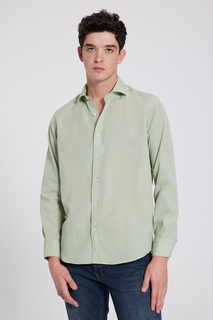 Зеленая однотонная рубашка обычного кроя D&apos;S Damat, зеленый