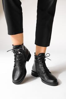 Женские ботинки Сапоги на шнуровке на молнии Ligante Black Snake Marjin, черный