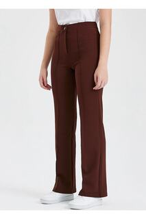 Женские широкие брюки из лайкры VOLT CLOTHİNG, коричневый