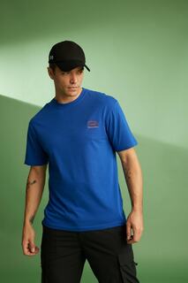 Лицензированная футболка Discovery Relax Fit с круглым вырезом из 100 % хлопка DeFacto, синий