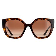 Прямоугольные гаванские коричневые солнцезащитные очки с градиентом Prada, коричневый