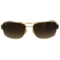 Прямоугольные золотисто-коричневые солнцезащитные очки с градиентом Ray-Ban, золото