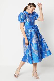 Жаккардовое платье-рубашка Coast, синий