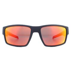 Прямоугольные матовые сине-красные зеркальные солнцезащитные очки Tommy Hilfiger, синий