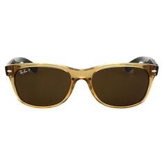 Прямоугольные поляризованные солнцезащитные очки коричневого цвета с медовыми кристаллами Ray-Ban, коричневый
