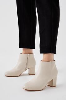 Ботинки Marcia на блочном каблуке Dorothy Perkins, белый