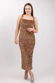 Платье Кайли с пайетками BeReal, коричневый