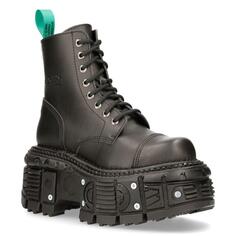 Ботинки New Rock из веганской кожи на армейской платформе — TANKMILI083C-V2, черный