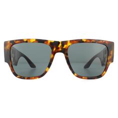 Прямоугольные темно-серые солнцезащитные очки Havana Versace, коричневый