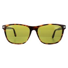 Прямоугольные солнцезащитные очки цвета Гавана Tom Ford, коричневый