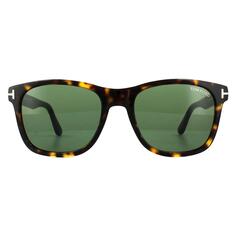 Прямоугольные темные гаванно-зеленые солнцезащитные очки Tom Ford, коричневый