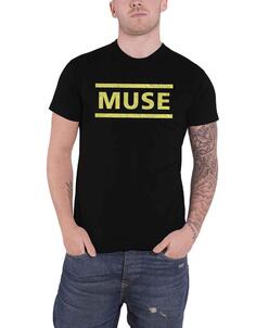 Желтая футболка с логотипом Muse, черный