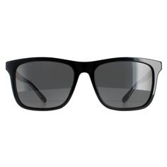 Прямоугольные черные серые солнцезащитные очки GG0381SN Gucci, черный