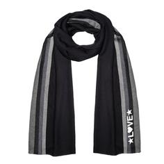 Черный шарф с надписью &quot;Бесконечная любовь&quot; Bibi Bijoux, черный