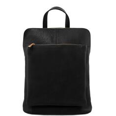 Черный рюкзак с карманами из мягкой шагреневой кожи | БАЙЛЕР Sostter, черный