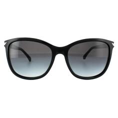 Прямоугольные черные серые солнцезащитные очки с градиентом 4060 Emporio Armani, черный