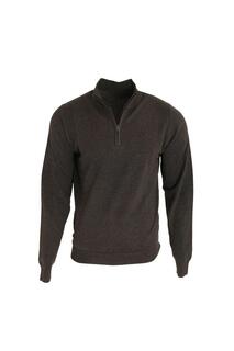 1 4 вязаный свитер с воротником на молнии Premier, серый Premier.