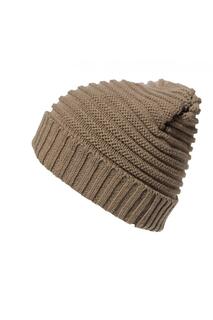 Плетеная шапка-бини Winter Essentials Result, коричневый