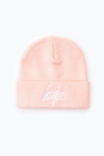 Графитово-серая шапка с надписью Hype, розовый