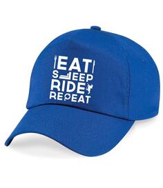 Бейсбольная кепка Eat Sleep Ride с повтором 60 SECOND MAKEOVER, синий