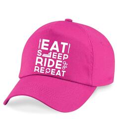 Бейсбольная кепка Eat Sleep Ride с повтором 60 SECOND MAKEOVER, розовый