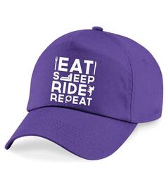 Бейсбольная кепка Eat Sleep Ride с повтором 60 SECOND MAKEOVER, фиолетовый