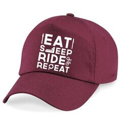 Бейсбольная кепка Eat Sleep Ride с повтором 60 SECOND MAKEOVER, коричневый