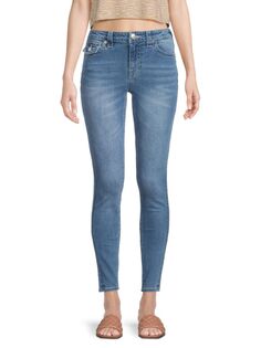 Джинсы скинни Jennie со средней посадкой True Religion, цвет Medium Wash