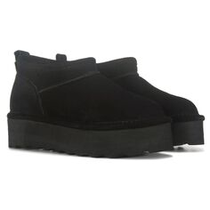 Женские зимние ботинки на платформе Super Shorty в стиле ретро Bearpaw, черный