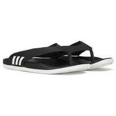 Женские комфортные сандалии-шлепанцы Adidas, черный