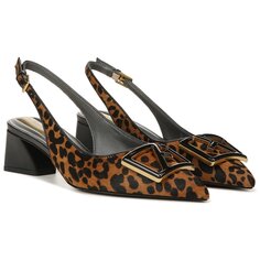 Женские туфли-лодочки Racer 5 с ремешком на пятке Franco Sarto, цвет leopard print